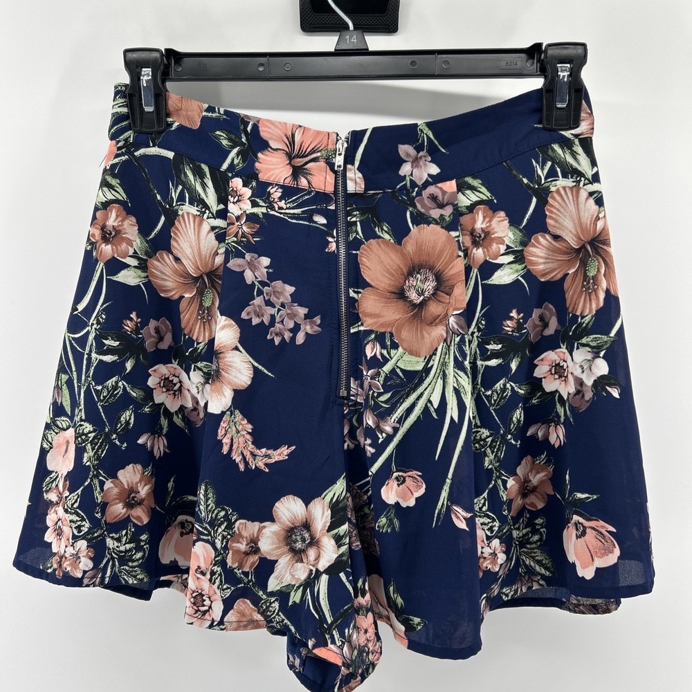 Pink Owl Skort Skirt Women's Large Blue Pink & White Floral Shorts Tennis Golf - Picture 2 of 11